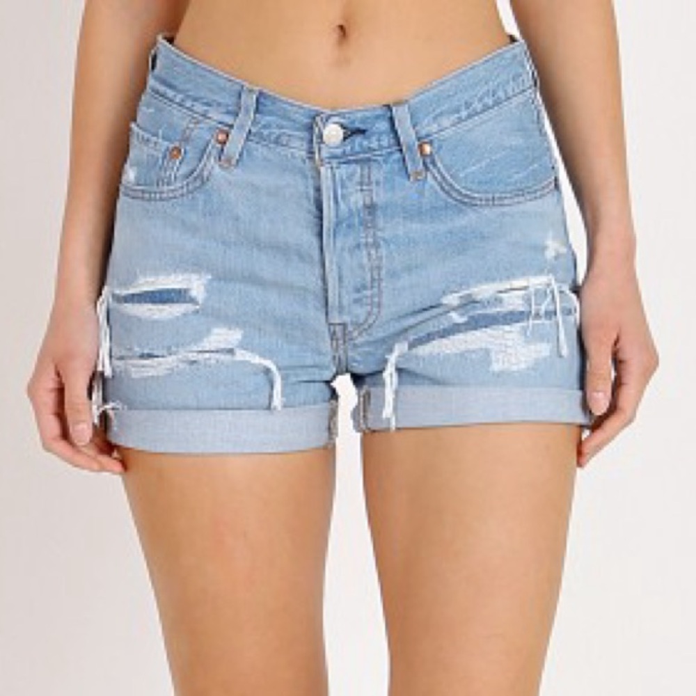 Levi’s 501® ROLLED WOMEN'S SHORTS Haze Blue size 25